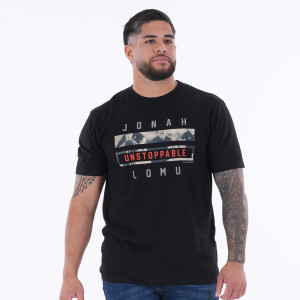 T-shirt noir Jonah LOMU by Ruckfield