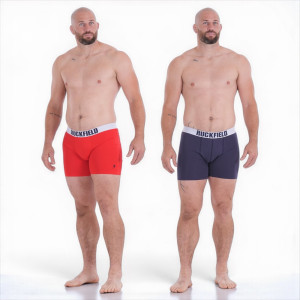 Lot de 2 boxers Ruckfield Essentiels rouge/marine