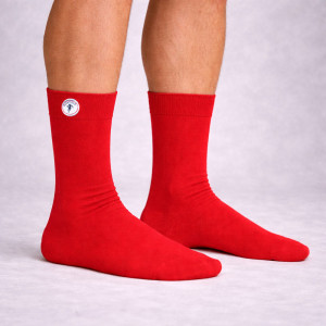 Chaussettes unies Ruckfield rouge