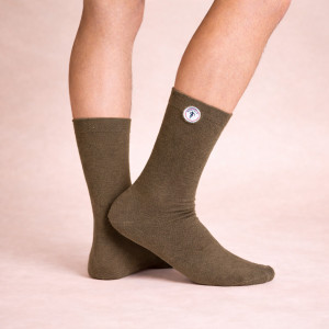 Chaussettes unies Ruckfield vert amande