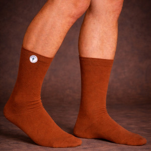 Chaussettes unies Ruckfield marron