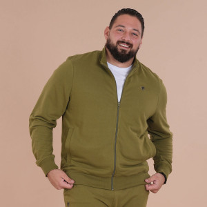 Sweat zippé Ruckfield Essentiel kaki