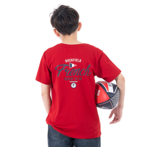 T-shirt French Rugby Club à manches courtes garçon Ruckfield rouge