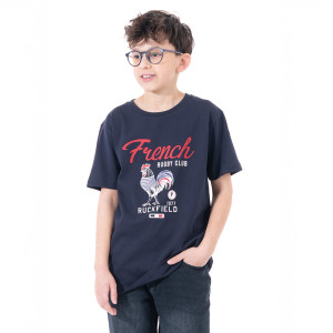 T-shirt garçon Ruckfield bleu marine French Rugby Club