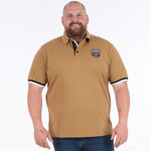 Polo beige foncé à manches courtes Ruckfield Maori Rugby