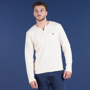 T-shirt à manches longues Ruckfield blanc cassé