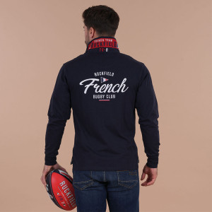 Polo à manches longues Ruckfield French Rugby Club bleu marine