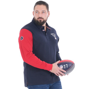 Polo marine à manches longues Ruckfield French Rugby Club