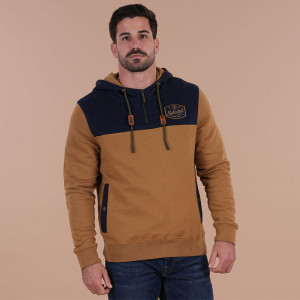 Sweat capuche Ruckfield Selected Rugby beige