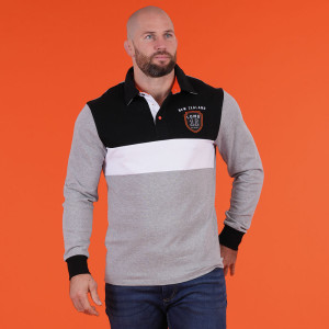 Polo à manches longues Jonah Lomu by Ruckfield gris clair