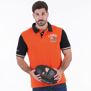 Polo à manches courtes orange Jonah Lomu by Ruckfield