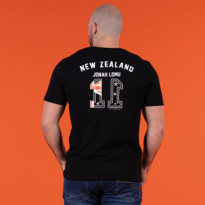 T-shirt noir Jonah Lomu by Ruckfield