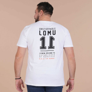 T-shirt blanc Jonah Lomu by Ruckfield