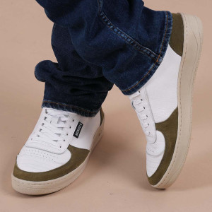 BASKETS Ruckfield blanc & kaki