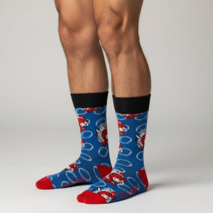 Chaussettes Ruckfield x Vache qui Rit bleu moyen