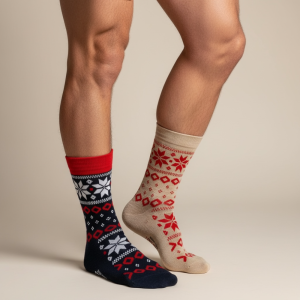 Pack de 2 paires de chaussettes + porte-clé Ruckfield Noël