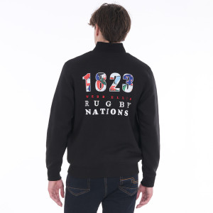 Sweat zippé Webb Ellis noir Rugby Nations