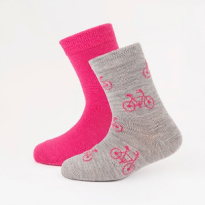 Safa Trikse Sokker Grå/rosa 19-22