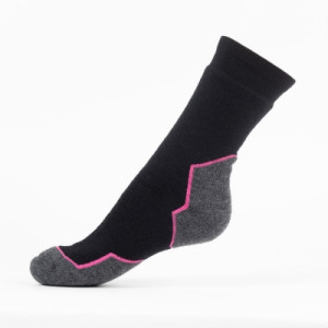 Safa Haga Sokker Svart/rosa 37-40