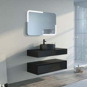 Distribain Meuble salle de bain FABRIANO 1000 Noir
