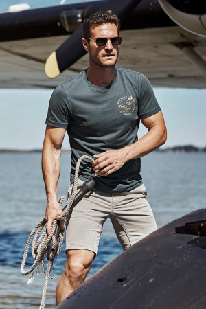 PME legend grijze heren t-shirt   Ronde hals   Regular fit   Tekst patroon   Duurzaam   Korte mouw Grijs S