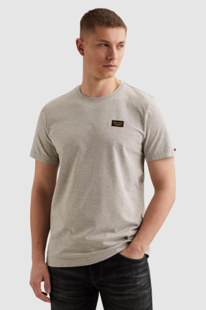 PME legend grijze heren t-shirt   Ronde hals   Regular fit   Gemeleerd patroon   Duurzaam   Korte mouw Grijs M