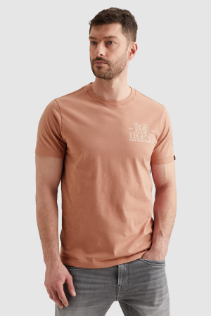 PME legend roze heren t-shirt   Ronde hals   Regular fit   Tekst patroon   Duurzaam   Korte mouw Roze L