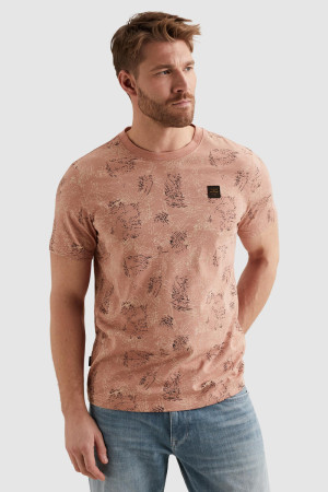 PME legend roze heren t-shirt   Ronde hals   Regular fit   Grafisch patroon   Duurzaam   Korte mouw Roze XL