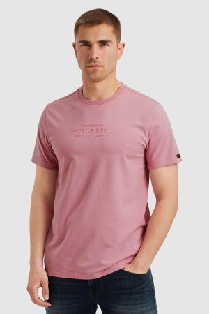 PME legend roze heren t-shirt   Ronde hals   Regular fit   Tekst patroon   Duurzaam   Korte mouw Roze S