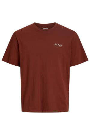 Jack & Jones bordeaux heren t-shirt   Ronde hals   Regular fit   Duurzaam   Korte mouw Bordeaux M