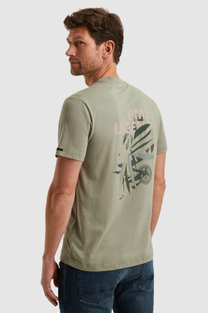 PME legend groene heren t-shirt   Ronde hals   Regular fit   Grafisch patroon   Duurzaam   Korte mouw Groen XL