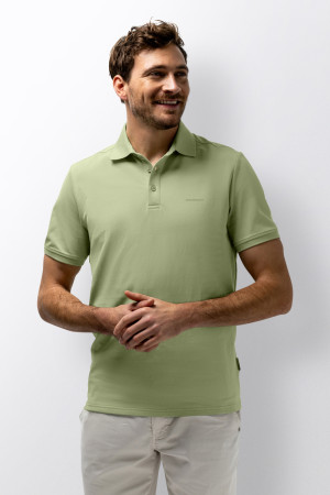 State of Art groene heren polo   Punt kraag   Regular fit   Knoopsluiting   Korte mouw Groen S