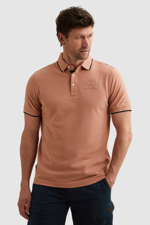 PME legend roze heren polo   Rib kraag   Regular fit   Knoopsluiting   Duurzaam   Korte mouw Roze M