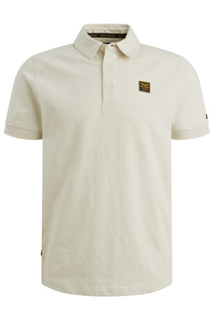 PME legend beige heren polo   Punt kraag   Regular fit   Structuur patroon   Knoopsluiting   Duurzaam   Korte mouw Beige L