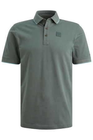 PME legend groene heren polo   Rib kraag   Regular fit   Duurzaam   Korte mouw Groen XXXL
