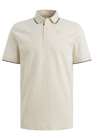 PME legend beige heren polo   Rib kraag   Regular fit   Knoopsluiting   Duurzaam   Korte mouw Beige L