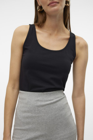 Vero Moda zwarte dames top   Ronde hals   Slim Fit   Duurzaam   Mouwloos Zwart M