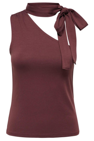 Jacqueline de Yong bordeaux dames top   Off-shoulder halslijn   Slim Fit   Duurzaam   Mouwloos Bordeaux L