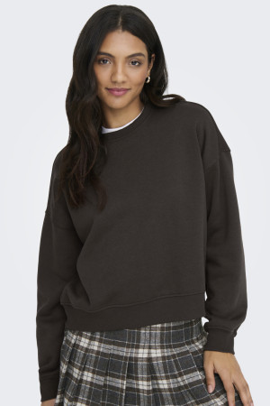 Only bruine dames trui   Ronde hals   Regular fit   Duurzaam   Lange mouw Bruin M