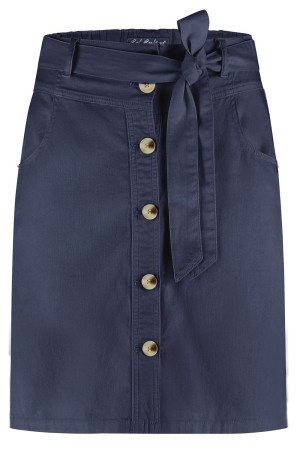 Red Button blauwe dames rok   Regular fit   Steekzakken   Knoopsluiting   Regular waist Blauw 40
