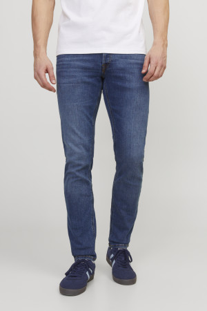 Jack & Jones blauwe heren jeans   Glenn   Stonewash wassing   Slim Fit   5-Pocket zakken   Knoopsluiting   Low waist Blauw 31/32