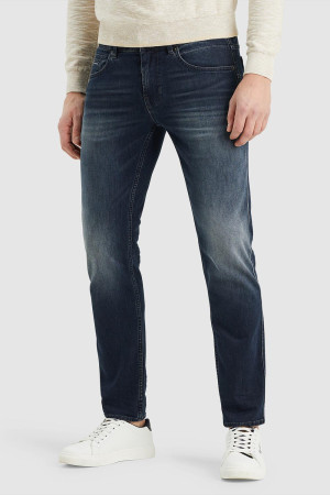 PME legend blauwe heren jeans   Nightflight   Stonewash wassing   Regular fit   5-Pocket zakken   Knoop- en ritssluiting   Duurzaam   Regular waist
