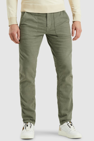 PME legend groene heren broek   Relaxed Fit   Steekzakken   Gemeleerd patroon   Knoop- en ritssluiting   Duurzaam   Regular waist Groen 31/34