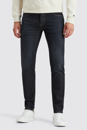 Cast Iron blauwe heren jeans   Riser   Rinsewash wassing   Slim Fit   5-Pocket zakken   Knoopsluiting   Duurzaam   Regular waist Blauw 30/30