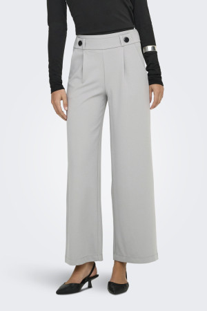Jacqueline de Yong grijze dames broek   Straight fit   Steekzakken   Gemeleerd patroon   Elastische boord   Duurzaam   Regular waist Grijs S/30