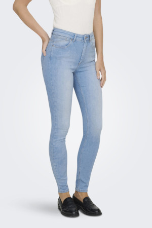 Only blauwe dames jeans   Blush   High waist   Stonewash wassing   Skinny Fit   5-Pocket zakken   Knoop- en ritssluiting   High waist Blauw M/32