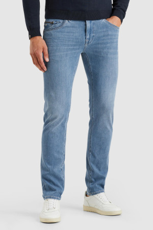 Vanguard blauwe heren jeans   Stonewash wassing   Slim Fit   5-Pocket zakken   Knoop- en ritssluiting   Duurzaam   Regular waist Blauw 38/34