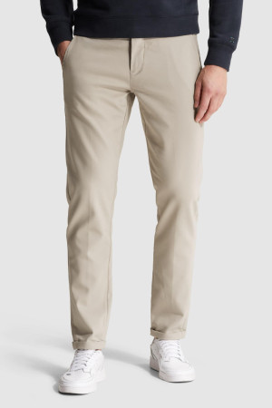 Cast Iron beige heren broek   Tapered fit   Steekzakken   Knoop- en ritssluiting   Duurzaam   Regular waist Beige 34/34