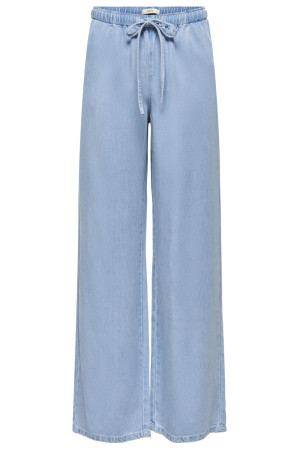 Jacqueline de Yong blauwe dames broek   Wide leg fit   Steekzakken   Elastische boord   Regular waist Blauw XL/32