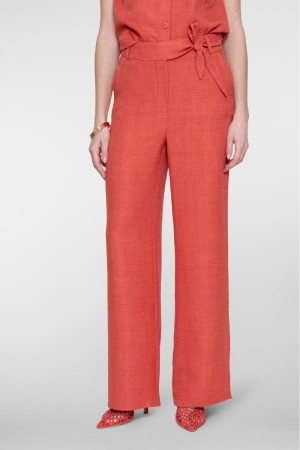 Geisha oranje dames broek   Straight fit   Steekzakken   Elastische boord   Regular waist Oranje M